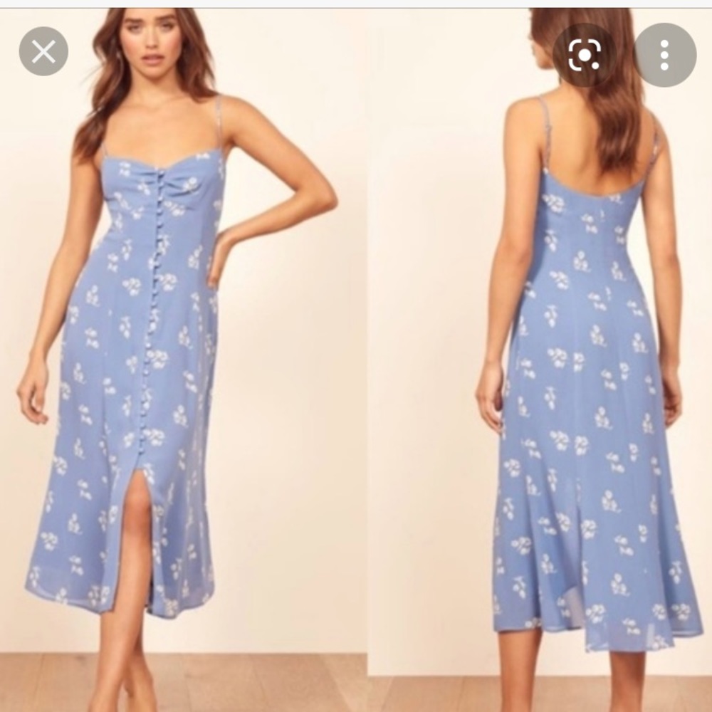 Reformation Cybill Button Front Sundress - Verona